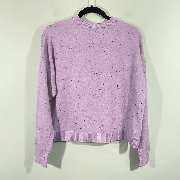 Lou & Grey Women's Lilac Flecked Henley Pullover Sweater Size S NWT - Picture 3 of 8